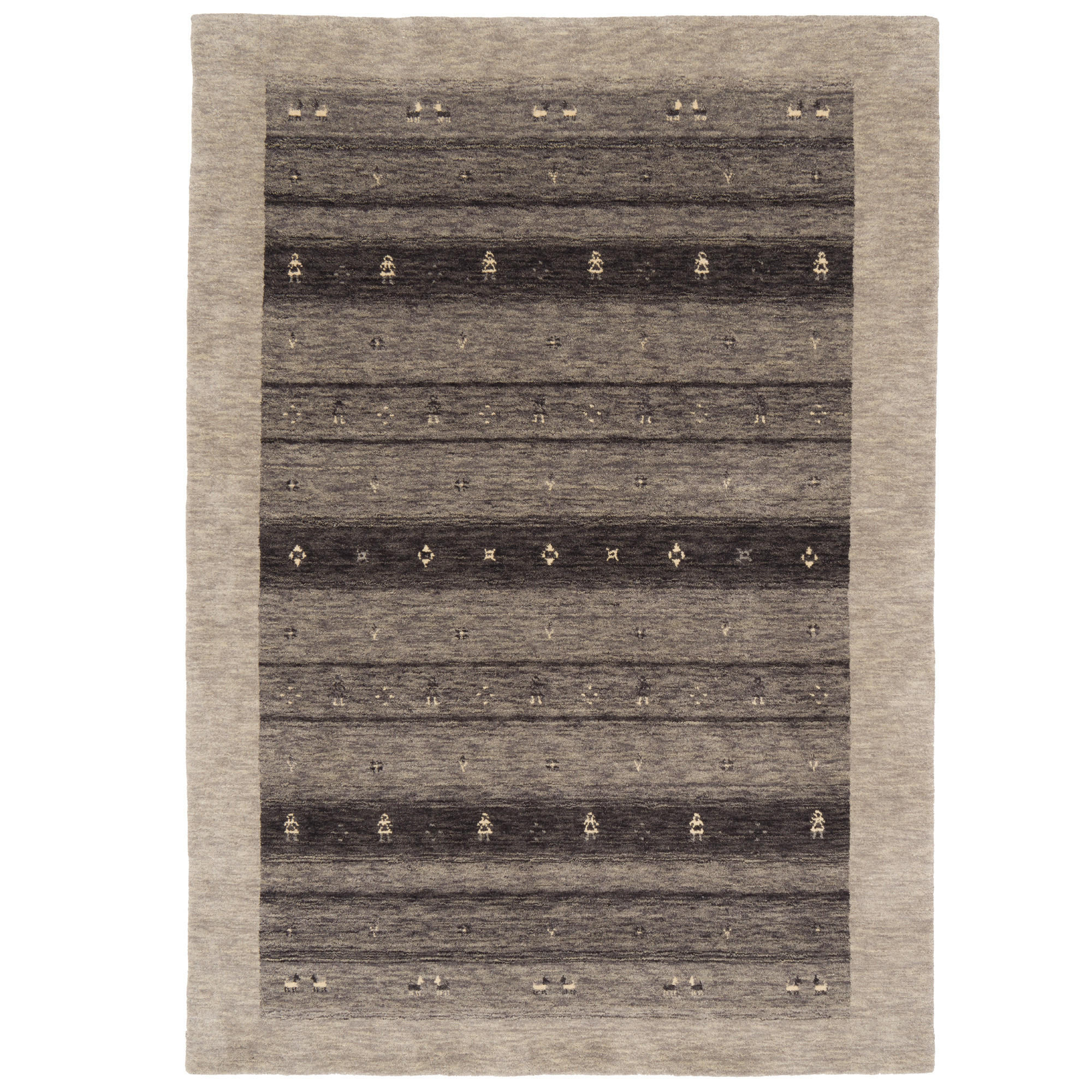 NATUR WOLLE TEPPICH GABBEH ESTA - Grau, Textil (200/290cm) - Pergamon