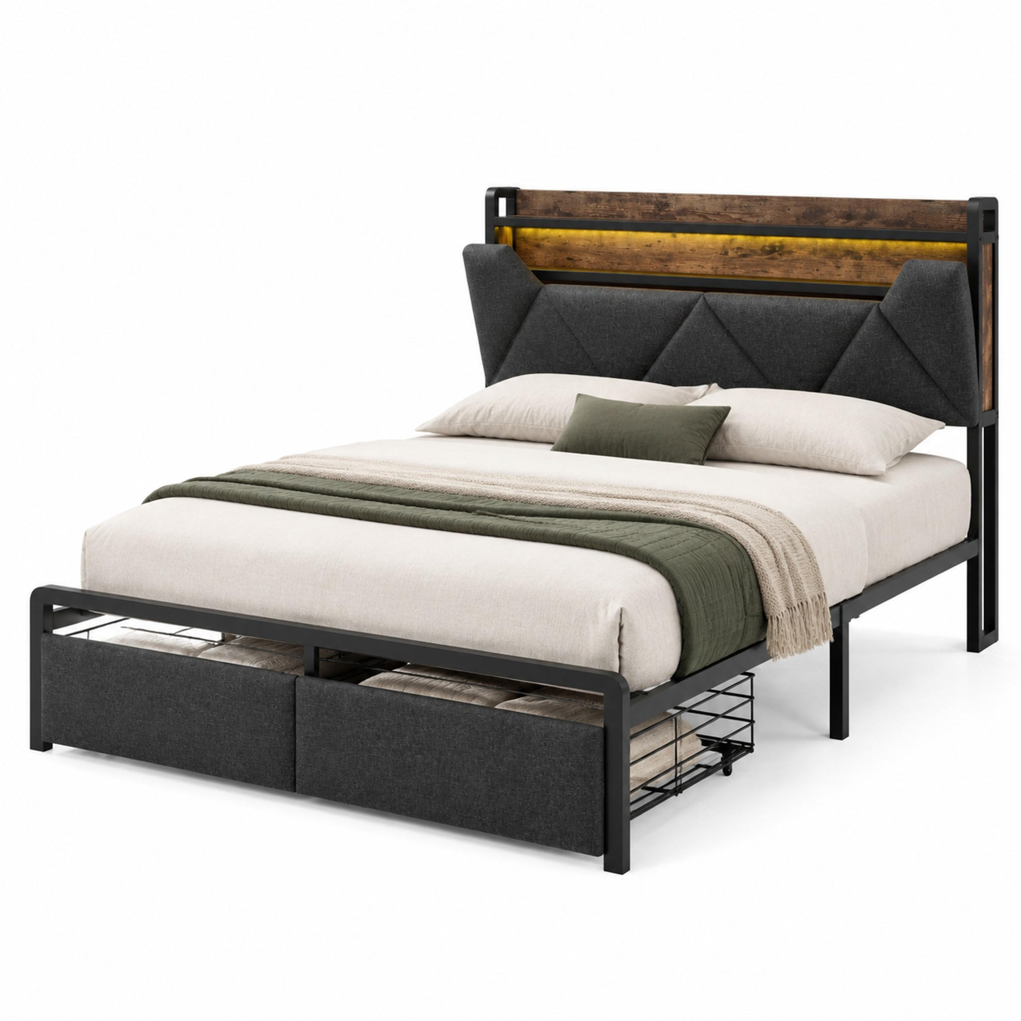 Beauniv Bett Grau 160x200 cm