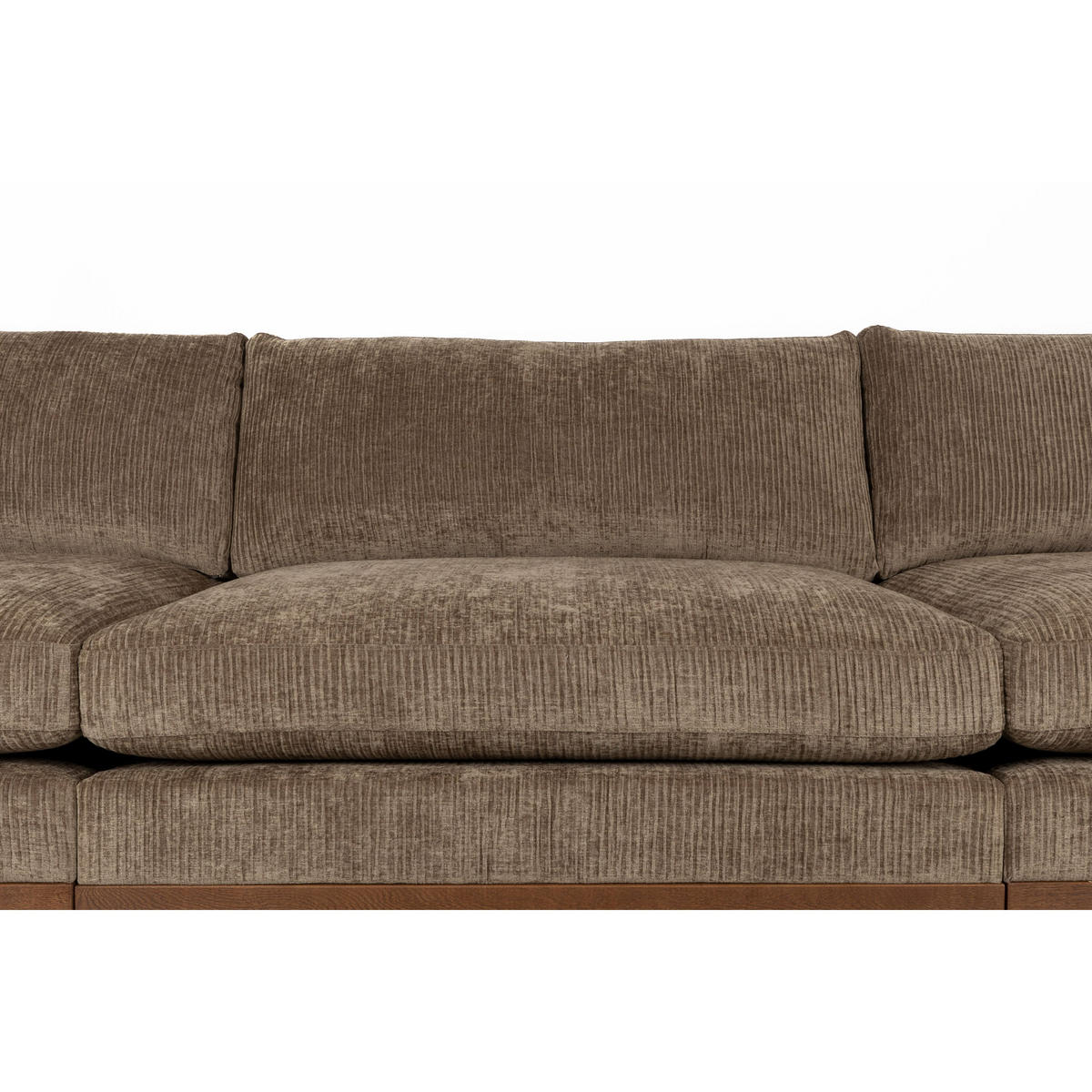 SOFA 4,5-SITZER Blossom Moss/ Grün - Braun/Grün, Textil (335/80/101cm) - Zuiver