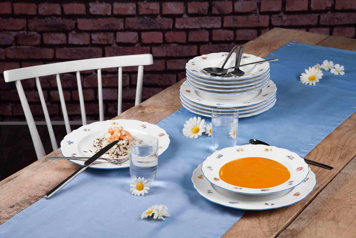 SUPPENTELLER Sonate Nostalgie weiß ø 22,4 cm 6er Set - Weiß, Keramik (22.4cm) - Seltmann Weiden