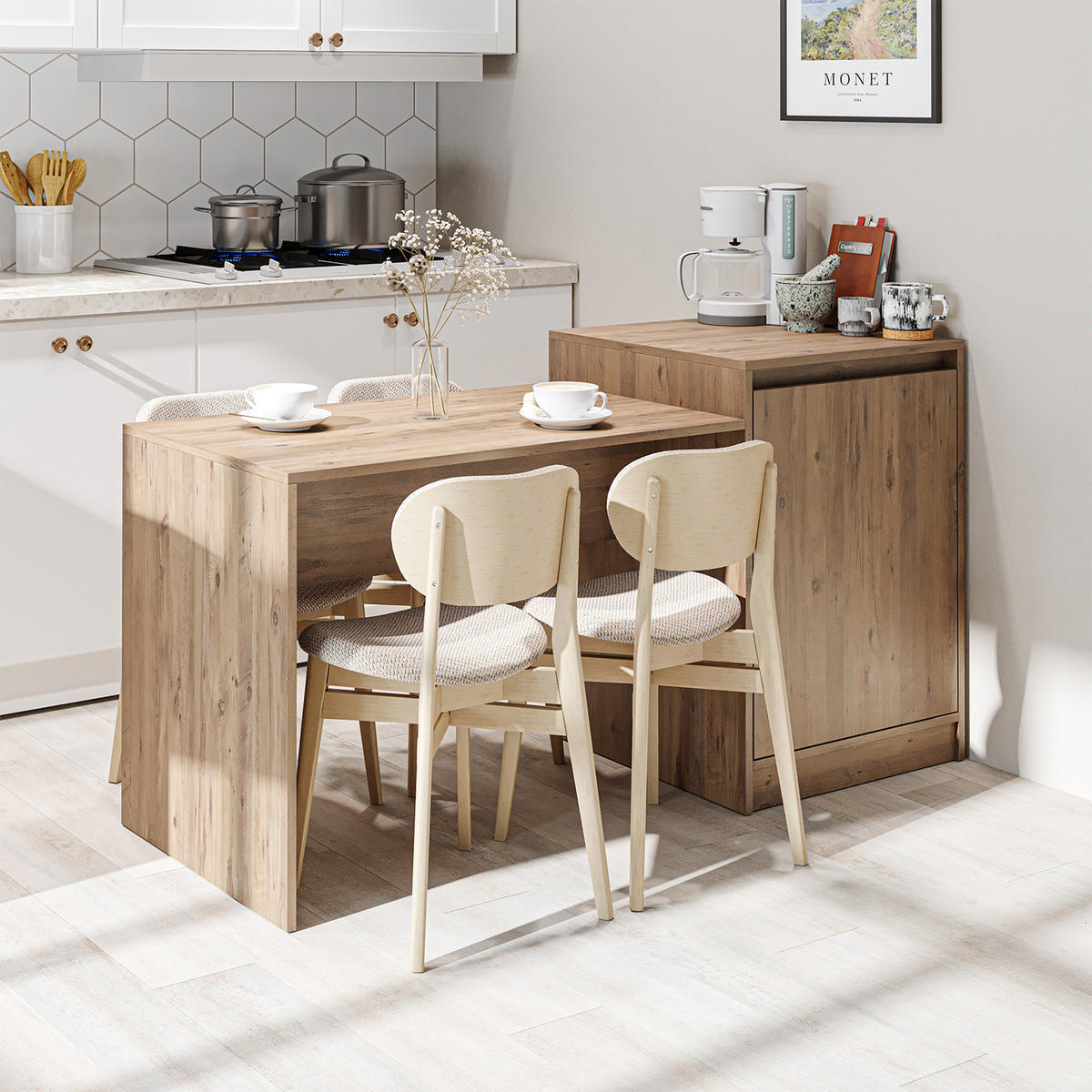 KÜCHENINSEL MILANO - Eichefarben, Holzwerkstoff (160/85/60cm) - Roomart
