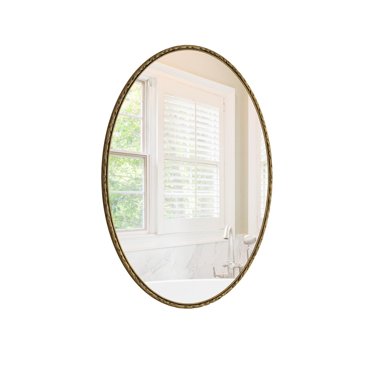 OVALSPIEGEL 65x3x100 cm Goldfarben aus Eisen & Glas mit Rückwand - Goldfarben, Glas (3/100/65cm) - Modfu