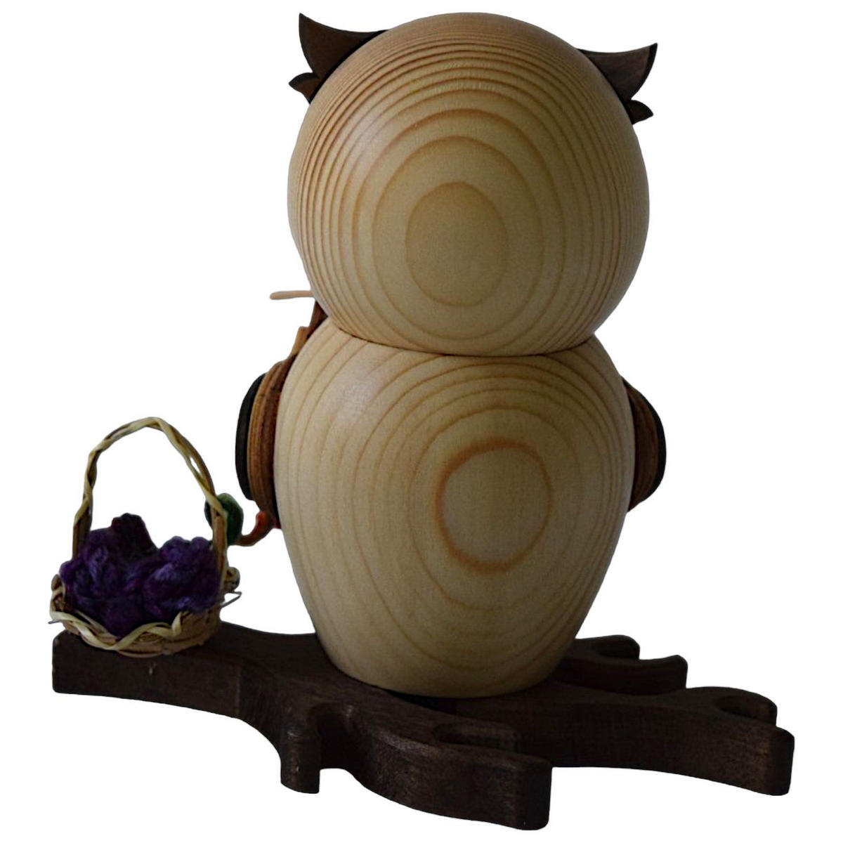 RAUCHFIGUR Eule mit Strickzeug 15 cm - Multicolor, Holz (10/15/10cm)