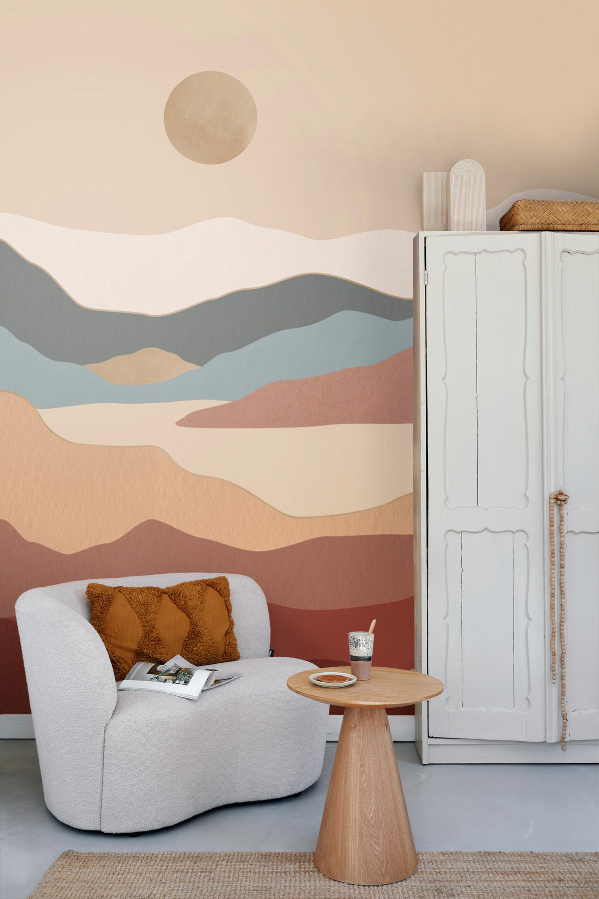 FOTOTAPETE Wüstenlandschaft 250 x 279 cm - Terracotta, Papier (250/279cm) - ESTAhome