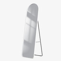 STANDSPIEGEL mit Rahmen Gehärteter Silberspiegel Weiß 140/40 cm - Weiß, Glas/Metall (40/140/140cm) - EMKE