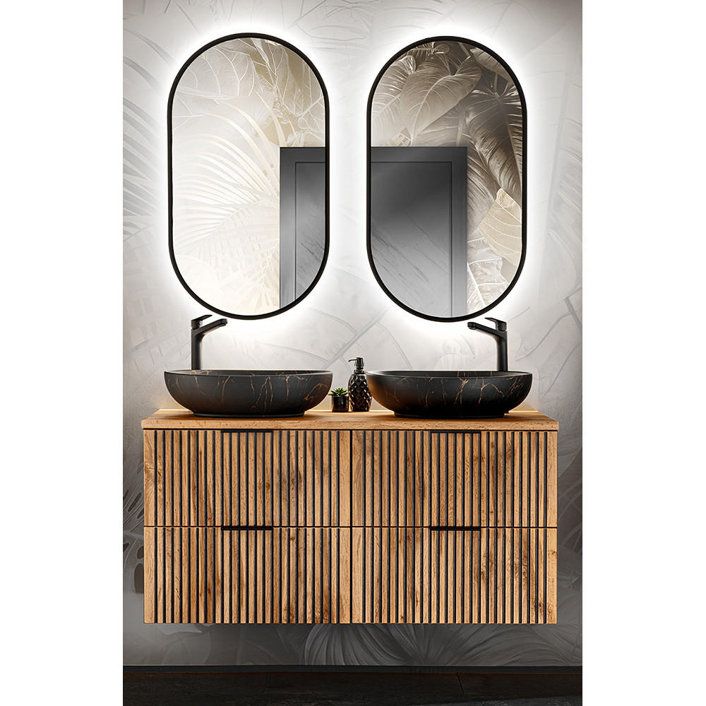 Lomado Badmöbel-Set Braun 121x200x47 cm