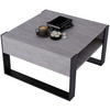 COUCHTISCH Holzwerkstoff rechteckig stabil Grau 45/71.5/68cm - Schwarz/Grau, Holzwerkstoff (71.5/68/45cm) - CraftPAK
