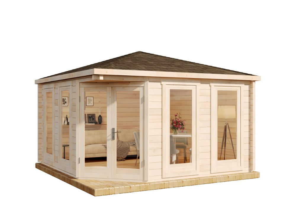 Alpholz Gartenhaus Natur 409x283x409 cm