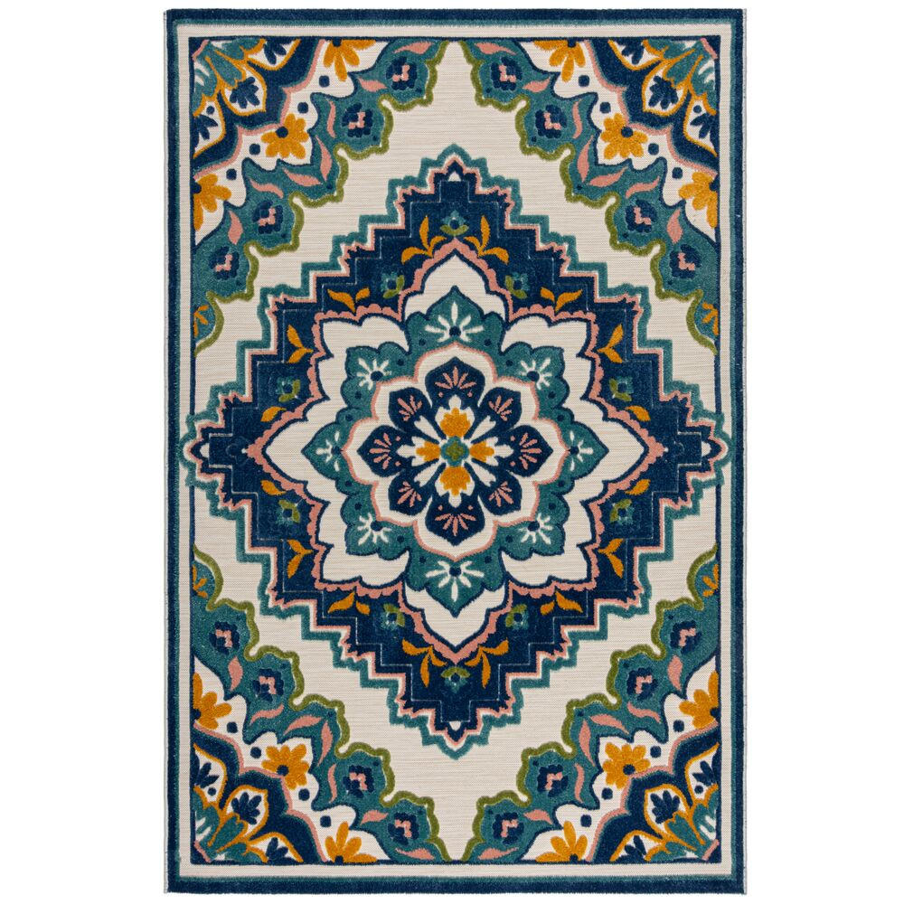 OUTDOORTEPPICH Waschbar MARDEN, floral, Blau, 200 x 290 cm - Blau, Textil (200/290cm) - KADIMA DESIGN