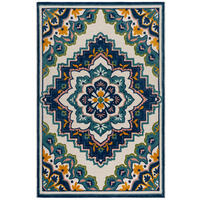 OUTDOORTEPPICH Waschbar MARDEN, floral, Blau, 200 x 290 cm - Blau, Textil (200/290cm) - KADIMA DESIGN