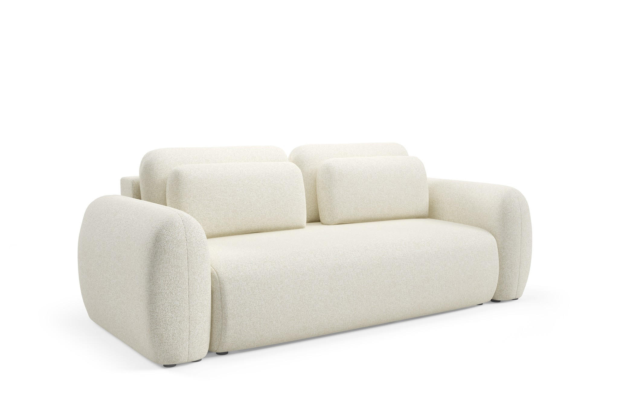 SCHLAFSOFA Gaston - Creme, Holzwerkstoff/Textil (266/95/110cm) - Fun Möbel