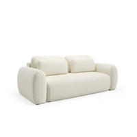 SCHLAFSOFA Gaston - Creme, Holzwerkstoff/Textil (266/95/110cm) - Fun Möbel