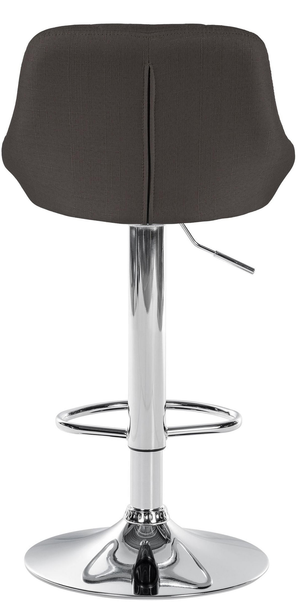 BARHOCKER Stoff dunkelgrau - Chromfarben/Dunkelgrau, Textil/Metall (46/83/49cm) - CLP
