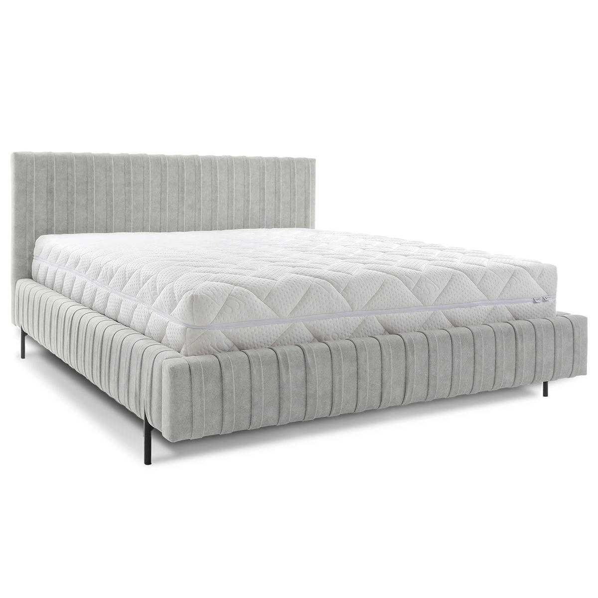 BOXSPRING KREVET 160/200 Ori Sivi - siva, drvo (160/200cm) - Petits-meubles