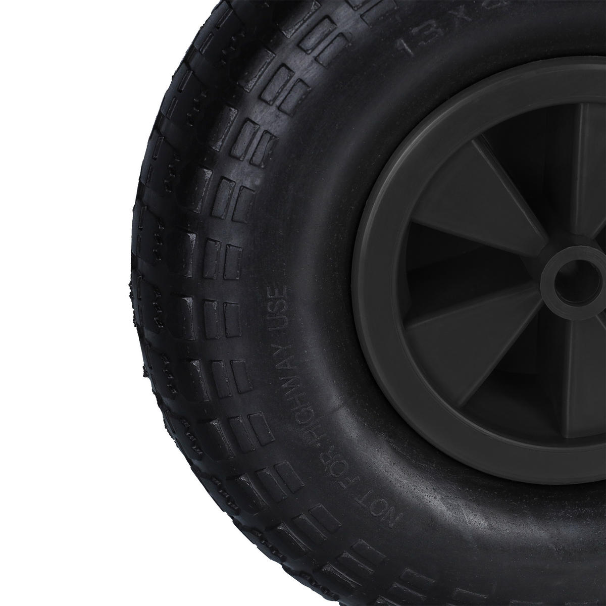 SCHUBKARRENRAD - Schwarz, Kunststoff (33/33/9cm) - Relaxdays