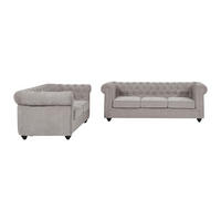 COUCHGARNITUR ohne Schlaffunktion - 5 Personen - Stoff - Grau - - Grau, Textil (168/72/88cm) - Vente-Unique