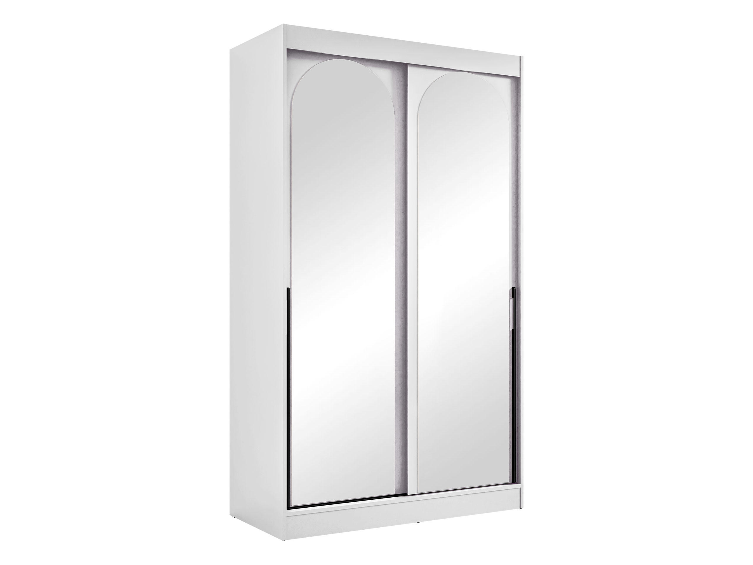 SCHIEBETÜRENSCHRANK Modin 120 - Schwarz/Weiß, Holzwerkstoff/Kunststoff (120/216/65cm) - MIRJAN24
