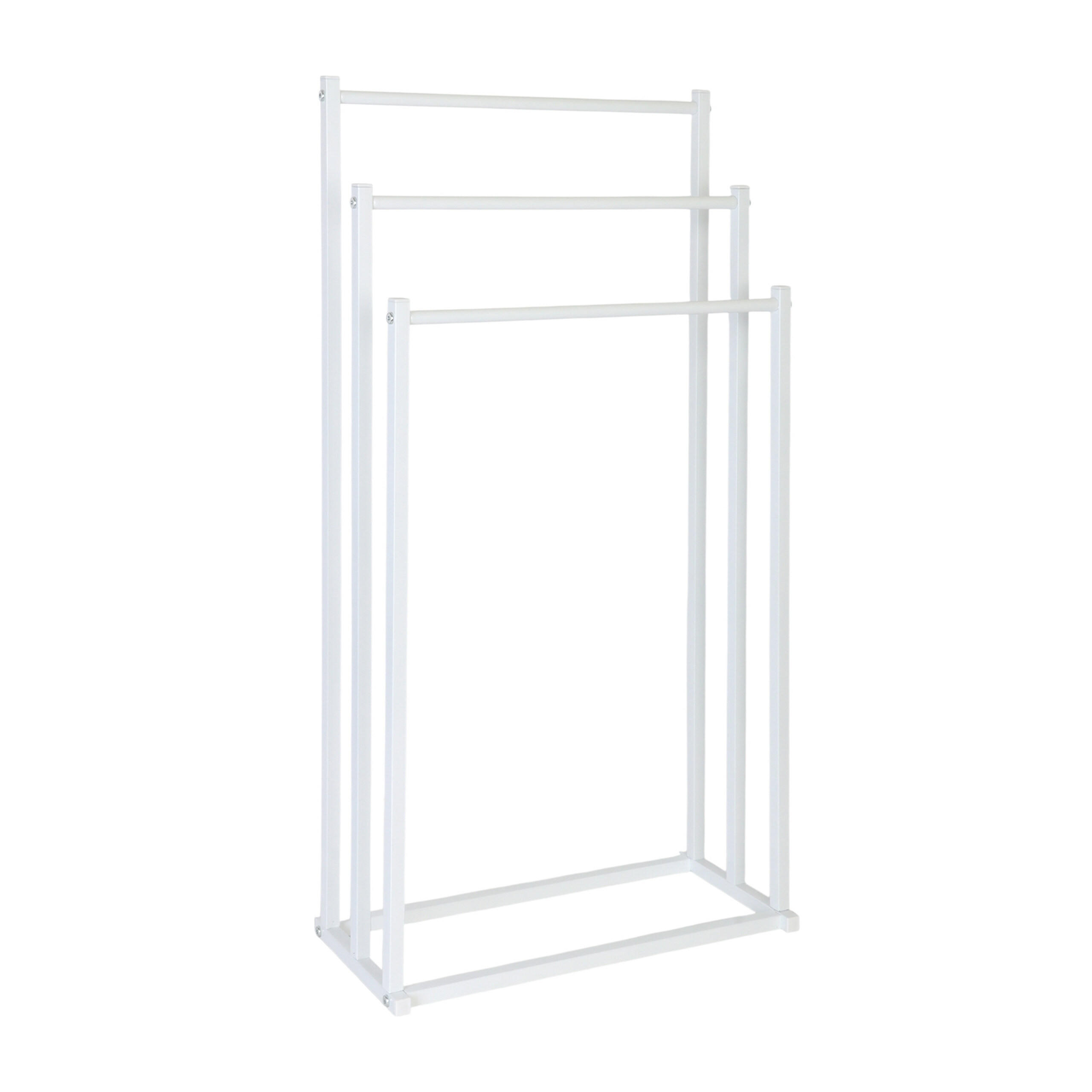 HANDTUCHHALTER - Weiß, Metall (44/86/21cm) - Relaxdays