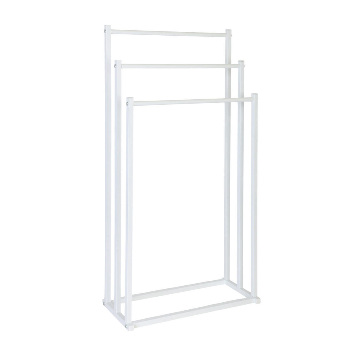 HANDTUCHHALTER - Weiß, Metall (44/86/21cm) - Relaxdays