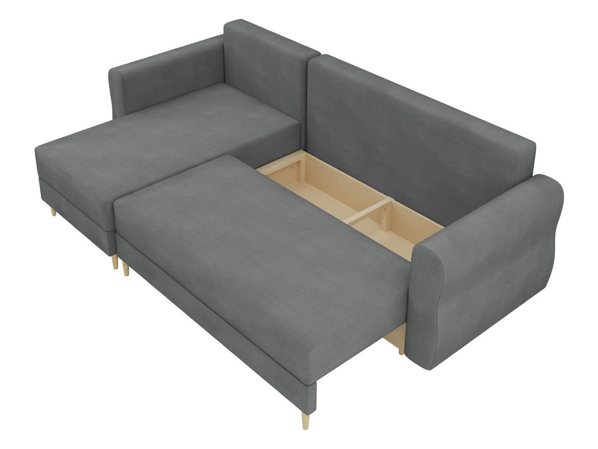 ECKSOFA Zako L - Naturfarben/Rosa, Holz/Textil (238/138cm) - MIRJAN24