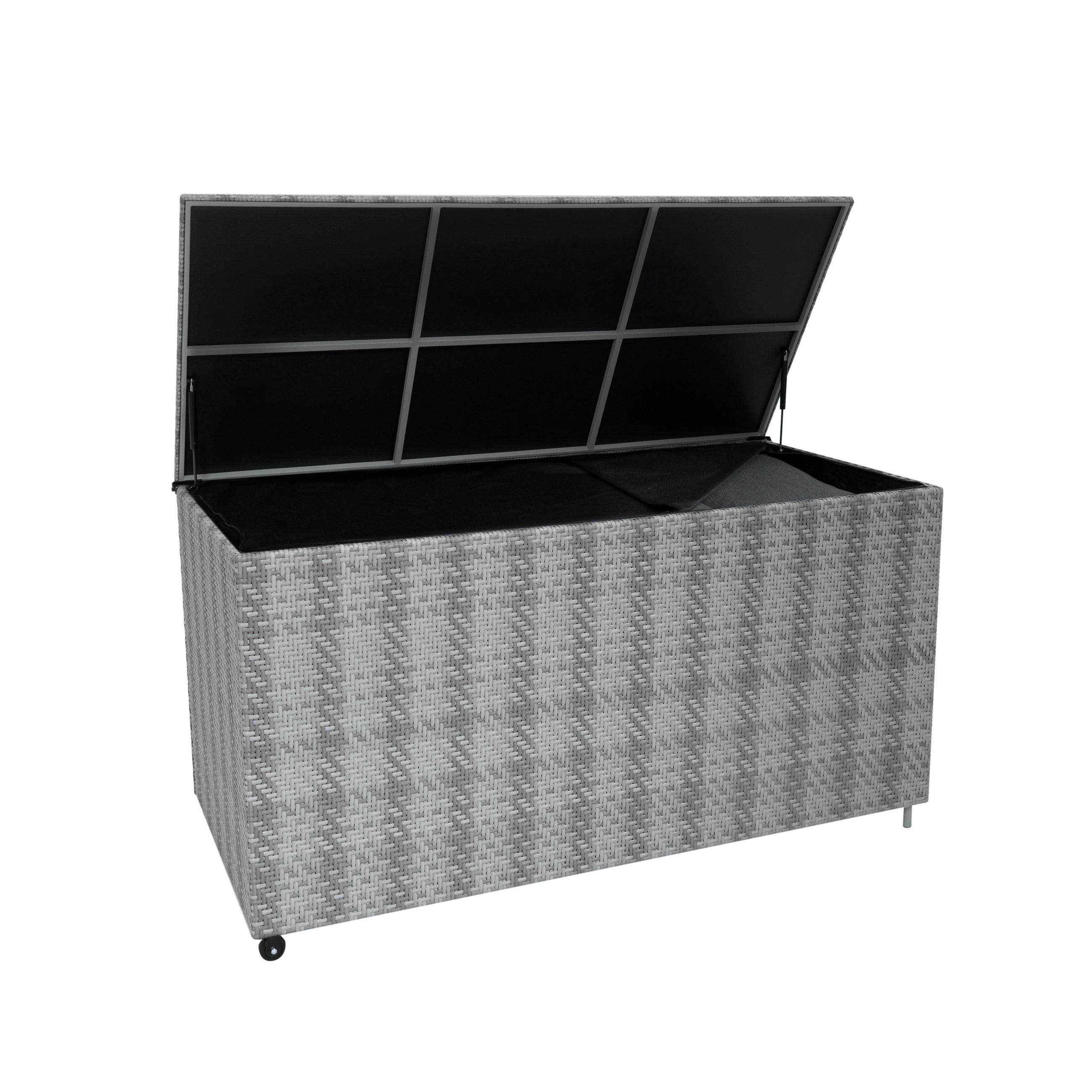 KISSENBOX Marielle Rattan 700L - Grau - Grau, Kunststoff (150/80/72cm) - Jardi