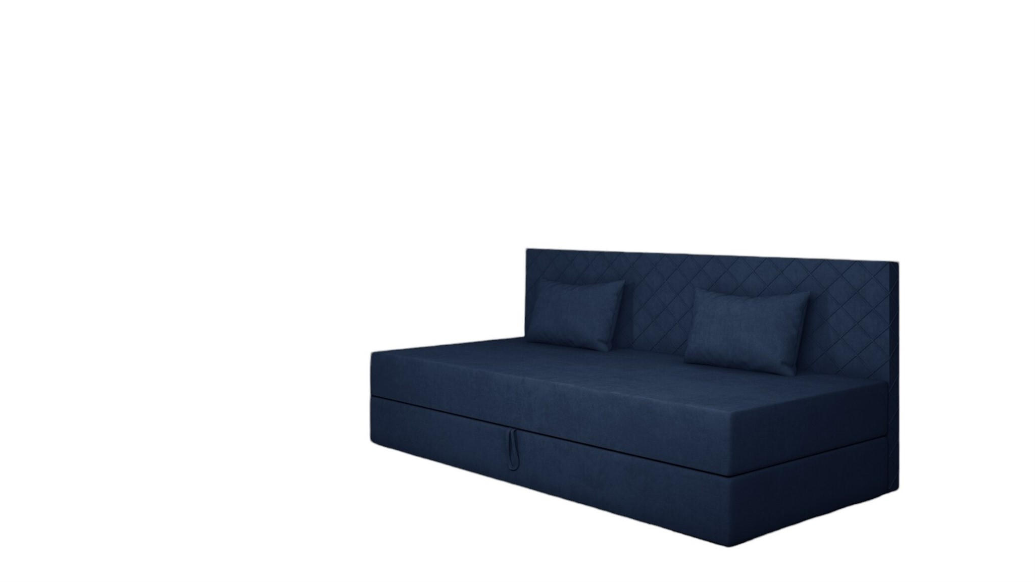 SOFA Siena In Opera - Dunkelblau, Holzwerkstoff/Textil (200/90/97cm) - Fun Möbel