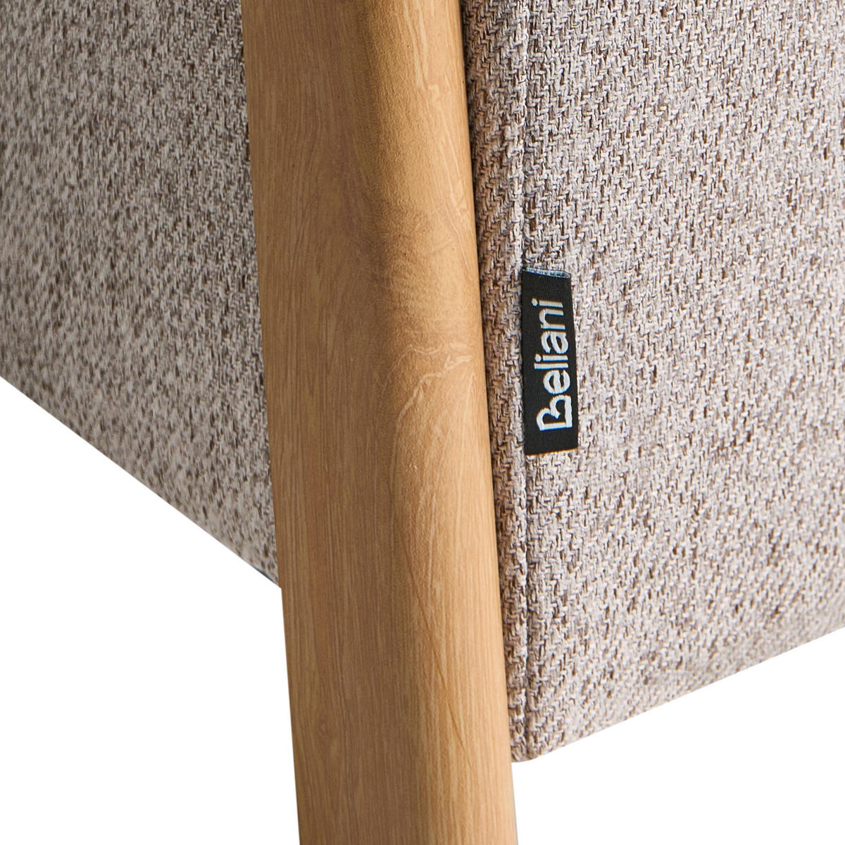 POUF cu spațiu de depozitare textil 45 cm bej Edland - maro deschis, material textil (45/44/43cm) - Beliani
