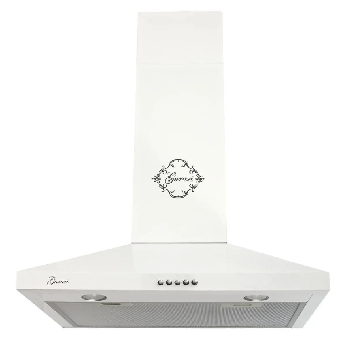DUNSTABZUGSHAUBE GCH C 147 WH 6 N 60 cm Weiß - Silberfarben, Metall (60/87/47cm) - Gurari