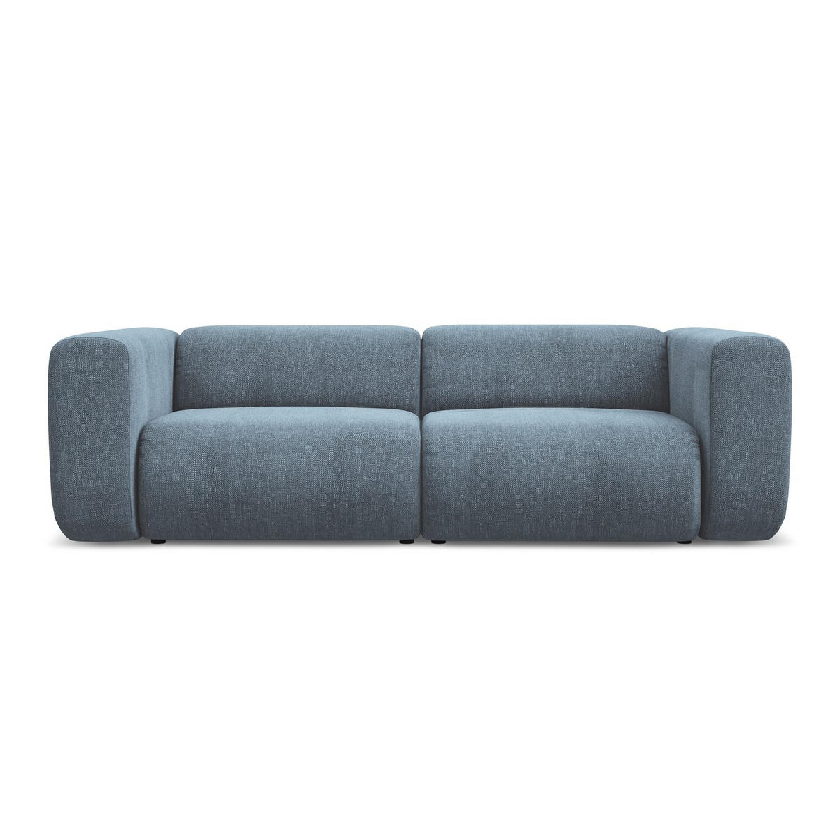 3-SITZER SOFA Chenille Stoff Blau - Blau/Blaugrau, Kunststoff/Textil (228/70/89cm) - LaMiaSofa