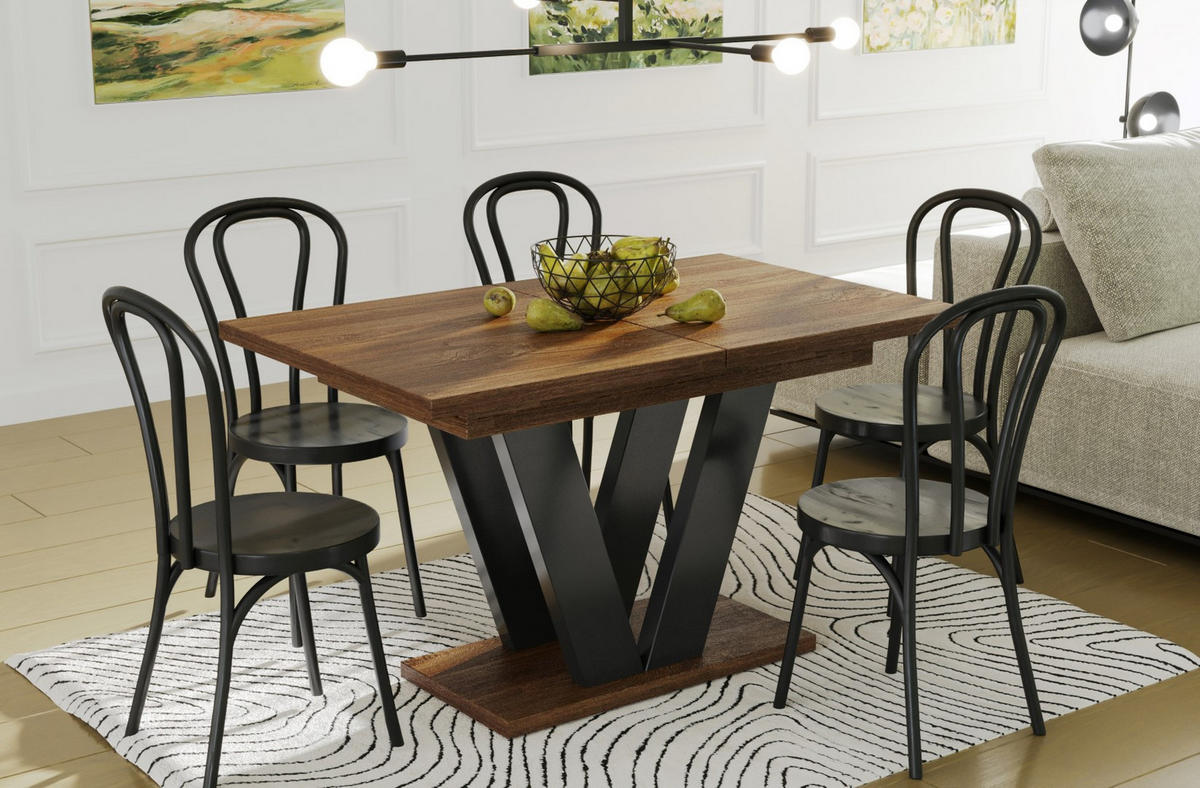 ESSTISCH Lara ausziehbar bis 210 cm - Eiche San Remo, Holzwerkstoff (130/80/80cm) - Endo-Moebel