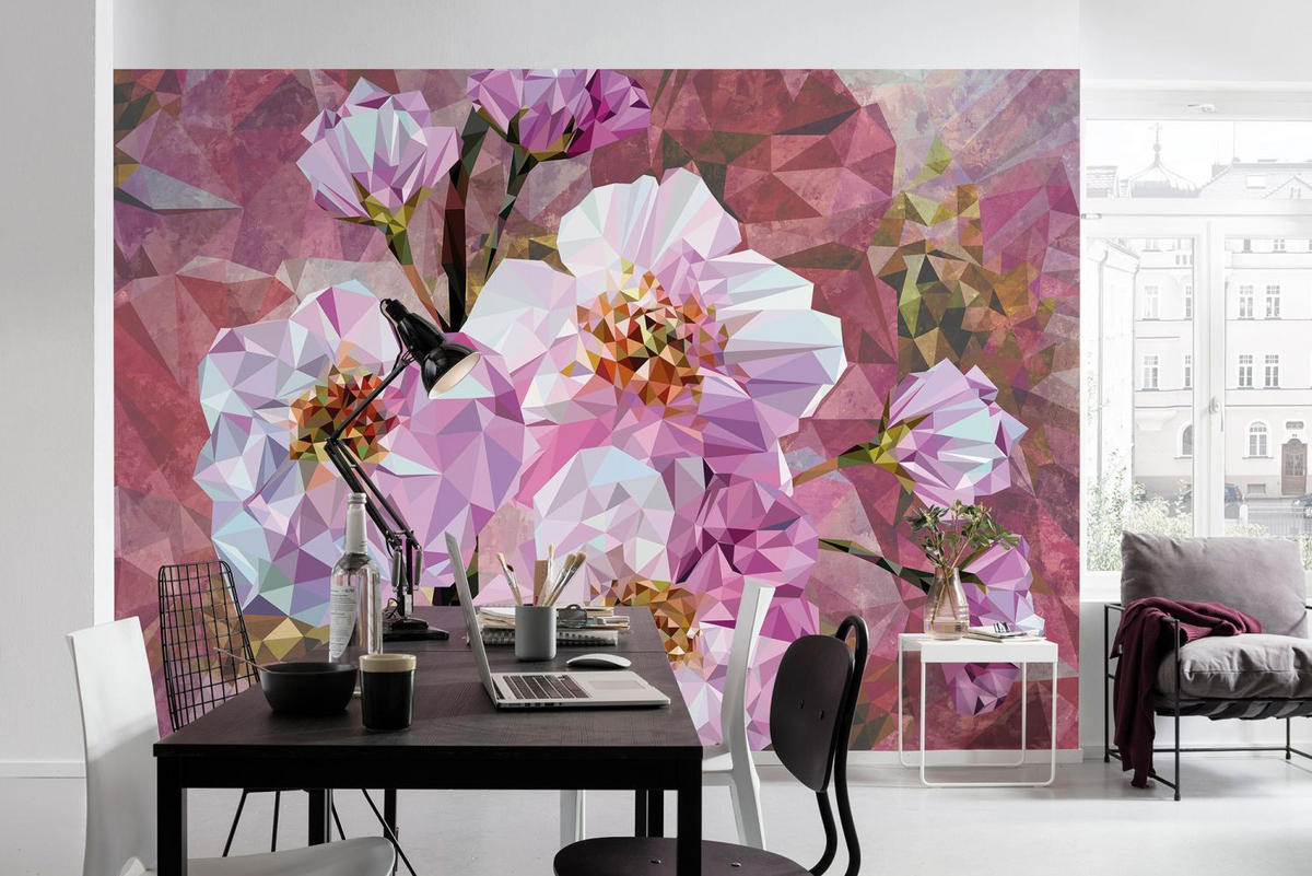 FOTOTAPETE Kirschblüten 368 x 248 cm - Pink, Papier (368/248cm) - Sanders & Sanders