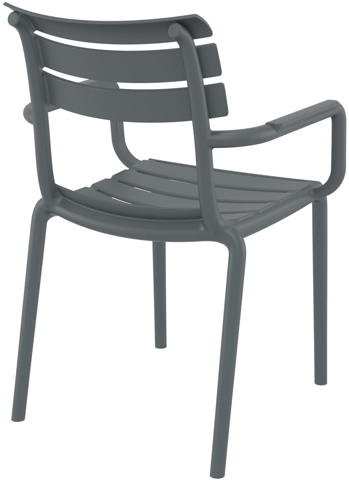 GARTENSTUHL Kunststoff Dunkelgrau - Dunkelgrau, Kunststoff (58/85/59cm) - CLP