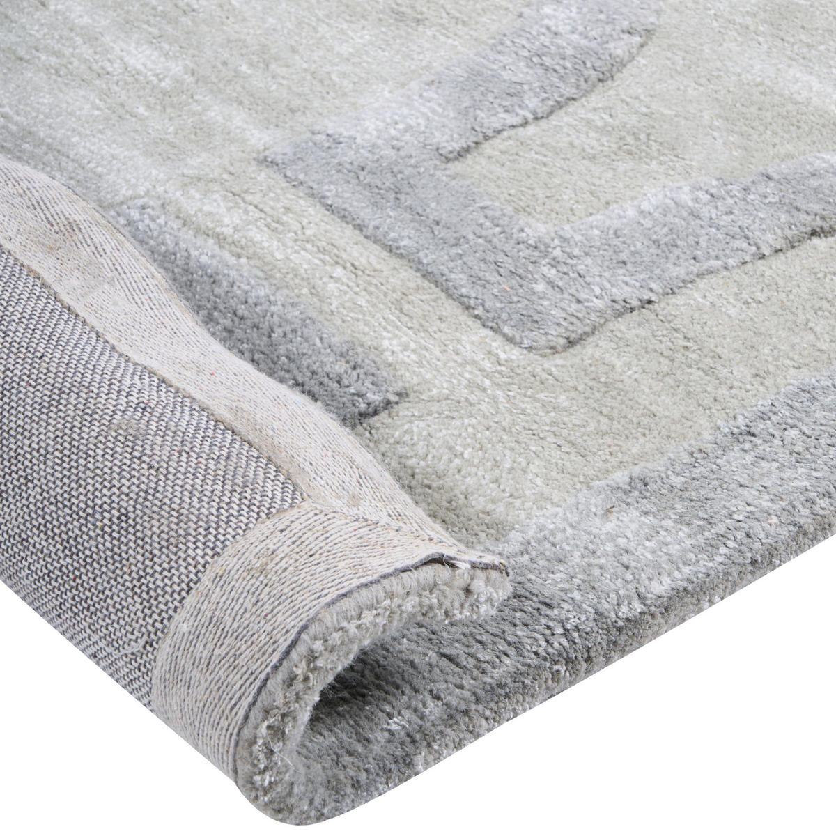 KURZFLOR-TEPPICH Beige 160/230 cm Gwani - Beige/Grau, Textil (160/230cm) - Beliani