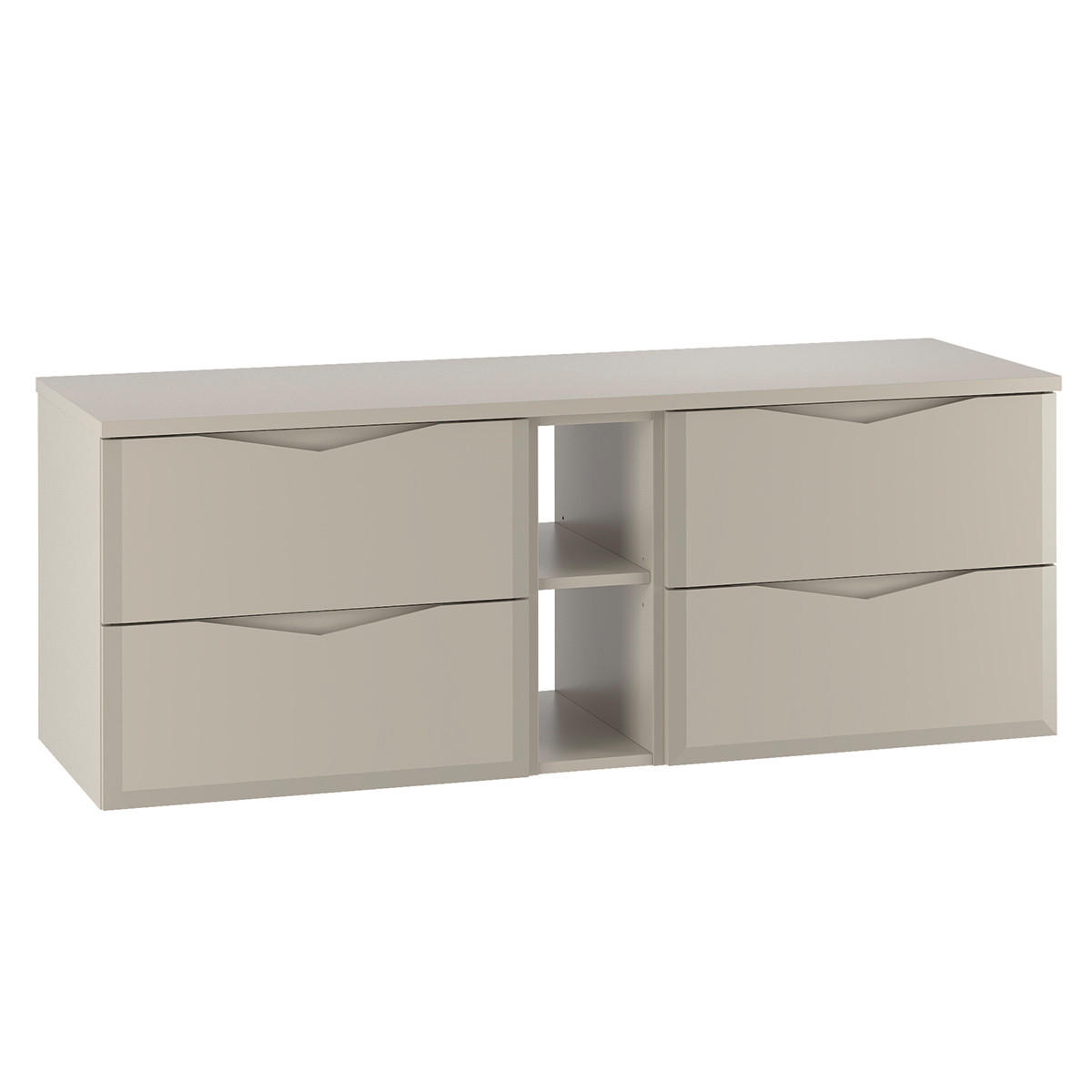 WASCHTISCHUNTERSCHRANK 140.6cm Ellie Kaschmir - Beige, Holzwerkstoff (140.6/52.2/46.5cm) - Petits-meubles