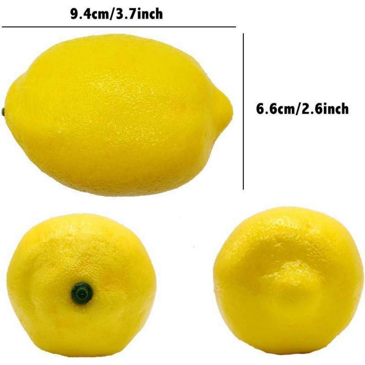 KÜNSTLICHE Zitronen 15 Stück Set 10 cm - Gelb, Kunststoff (10cm)