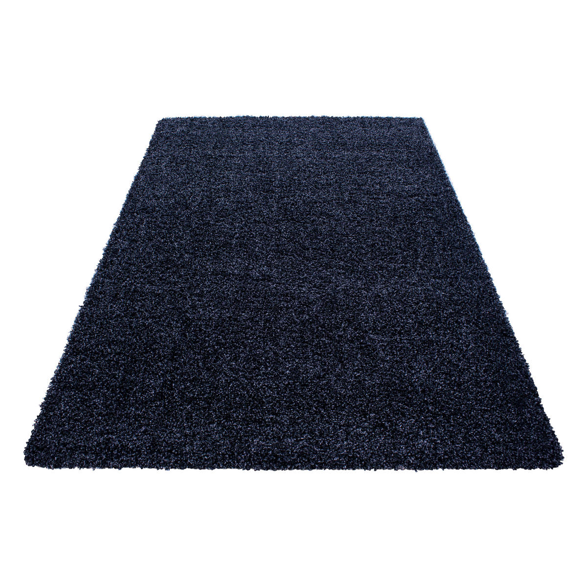 TEPPICH Hochflor Unifarben Polypropylen Wohnzimmer Shaggy Marineblau Rechteckig 240x340 - Blau, Textil (240/340cm) - KADIMA DESIGN