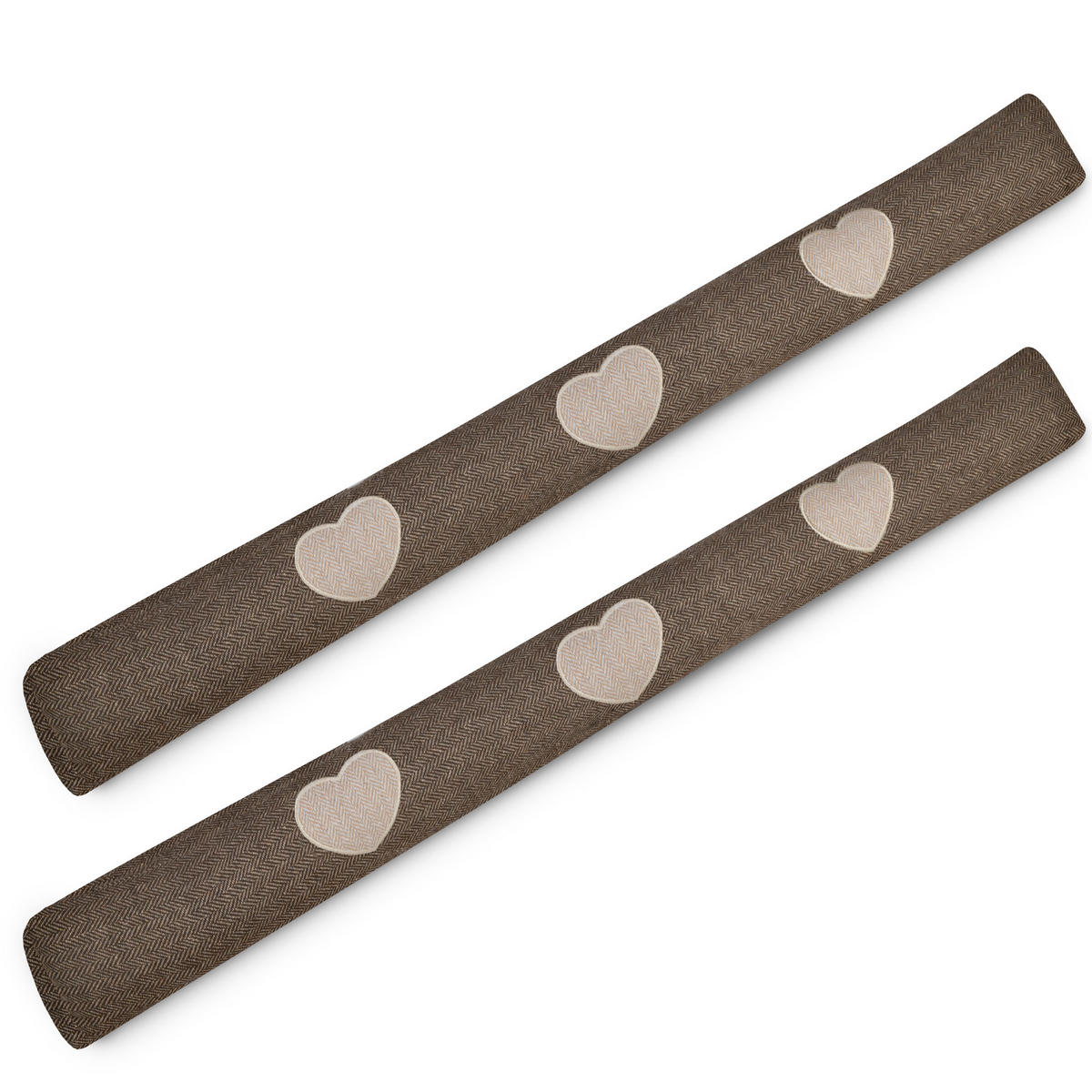 ZUGLUFTSTOPPER Tuuli HR 8x90cm Braun (2ltg) - Braun, Textil (8/90cm) - Beautissu 