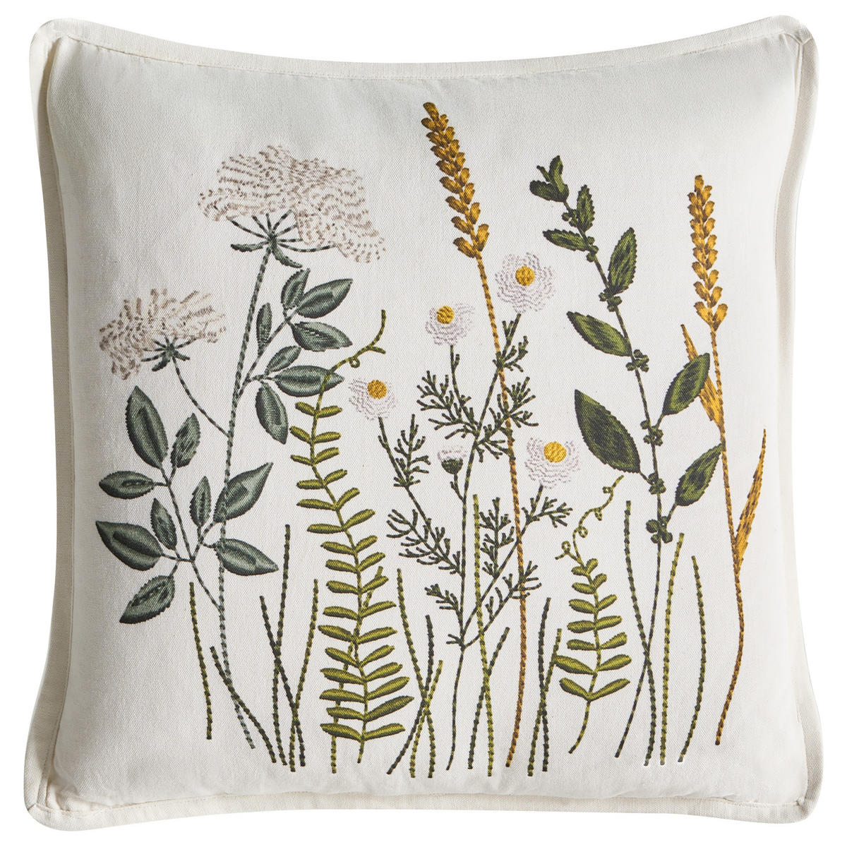 PRYDNADSKUDDE set om 2 vit 45/45 cm Knema - Vit, Textil (45/45cm) - Beliani