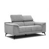 SOFA FIERO 2-Sitzer, silberfarben - Silberfarben/Schwarz, Holzwerkstoff/Textil (170/82/103cm) - Courtois Laville