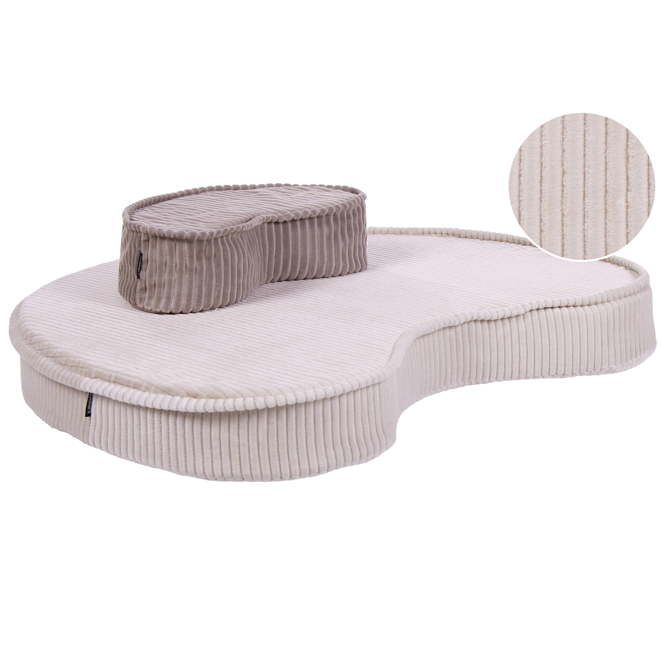 Beliani Pouf Beige, Braun 90x10x75 cm