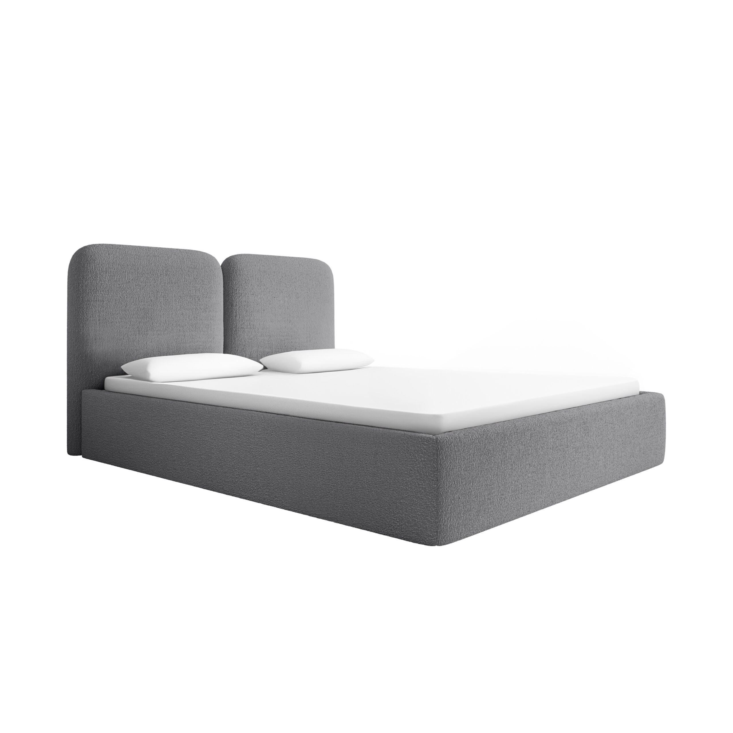 POLSTERBETT Fistera Hellgrau 180x200 cm - Grau, Textil (180/200cm) - Fedve