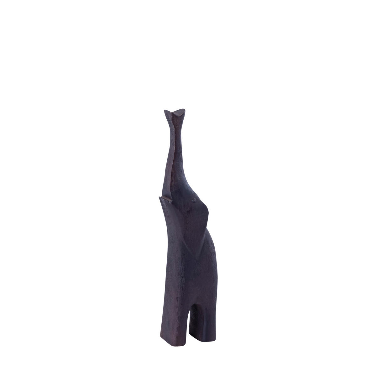 SKULPTUR Urte Braun 8/6/40cm - Braun, Holz (6/40/8cm) - PTMD Collection