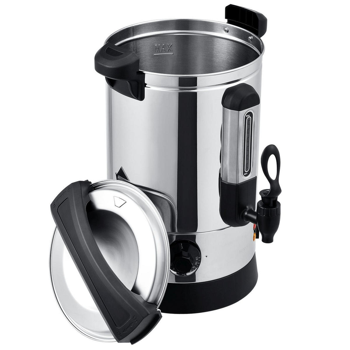 GLÜHWEINKOCHER Teramo 7 L - Silberfarben, Metall (30/42/23cm) - Juskys