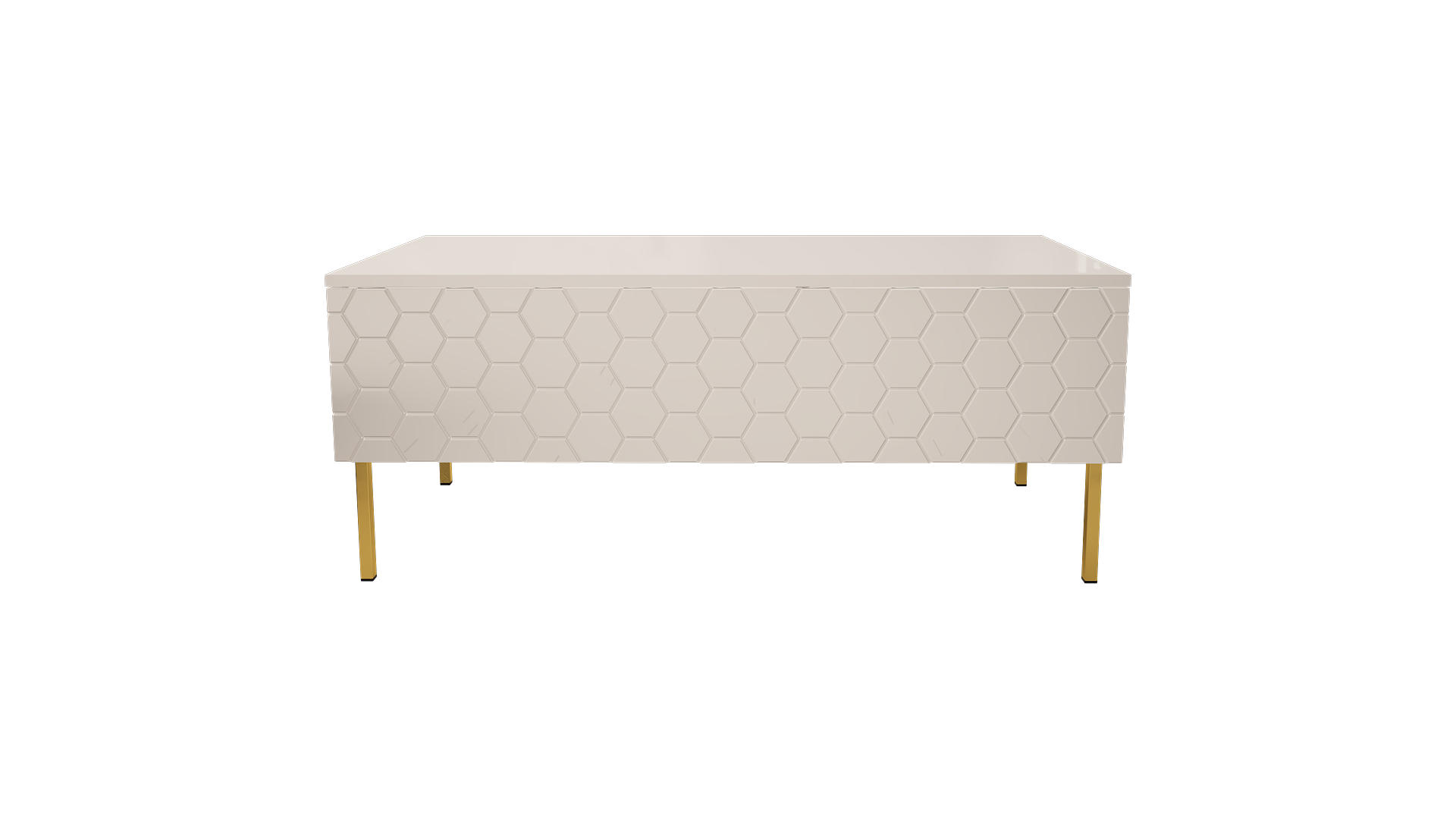 COUCHTISCH Hexa Weiß 120x55x49 - Weiß, Holzwerkstoff (120/55/49cm) - AKL FURNITURE