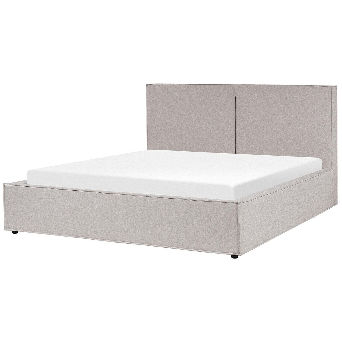 POLSTERBETT 180/200cm Hellgrau Moissac - Hellgrau, Textil (180/200cm) - Beliani