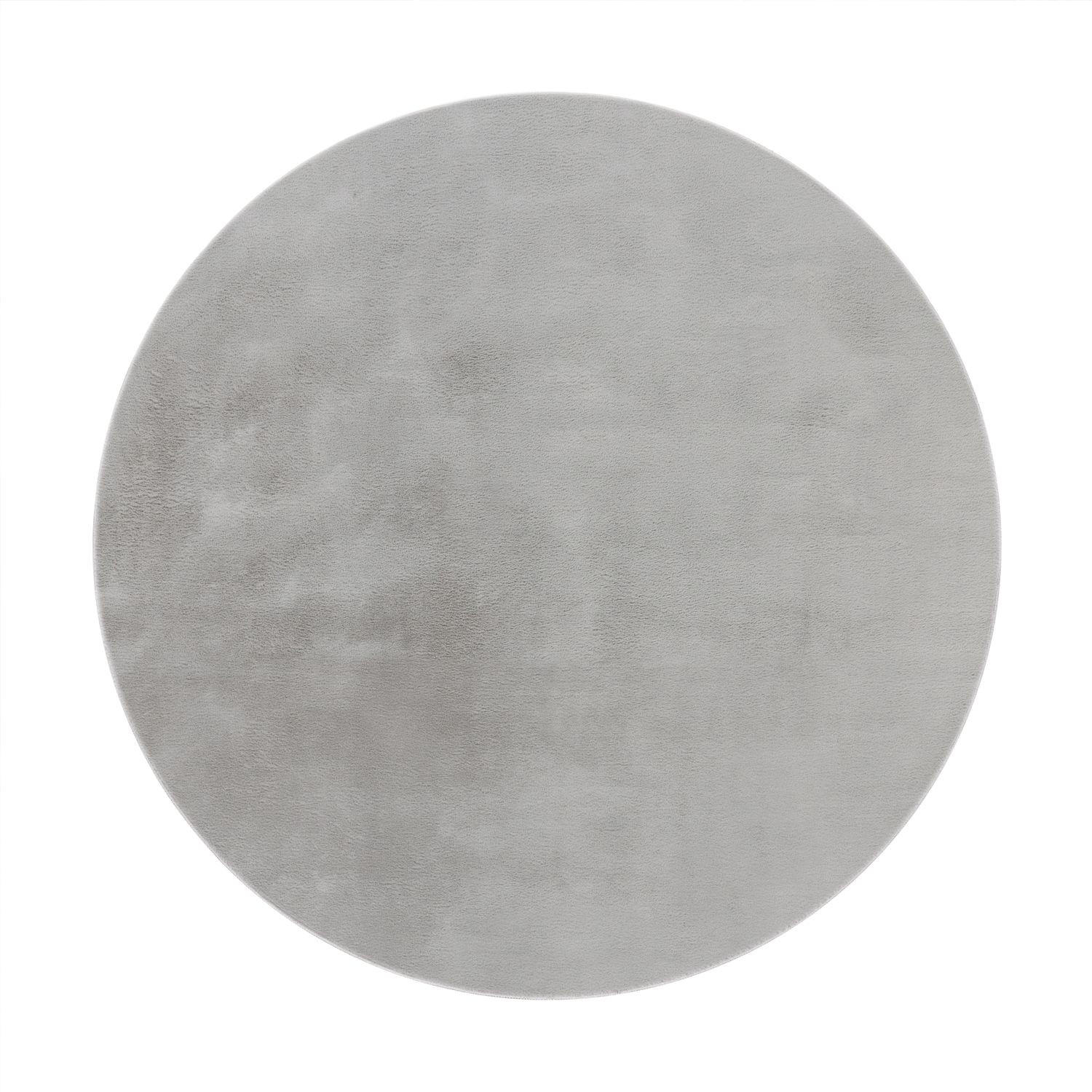 HOCHFLORTEPPICHE Grau Ø 160 cm - Grau, Kunststoff (160/160cm) - TT Home