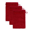 WASCHHANDSCHUH PEARL 3ER PACK - Rot, Textil (15/20cm) - Möve for Frottana