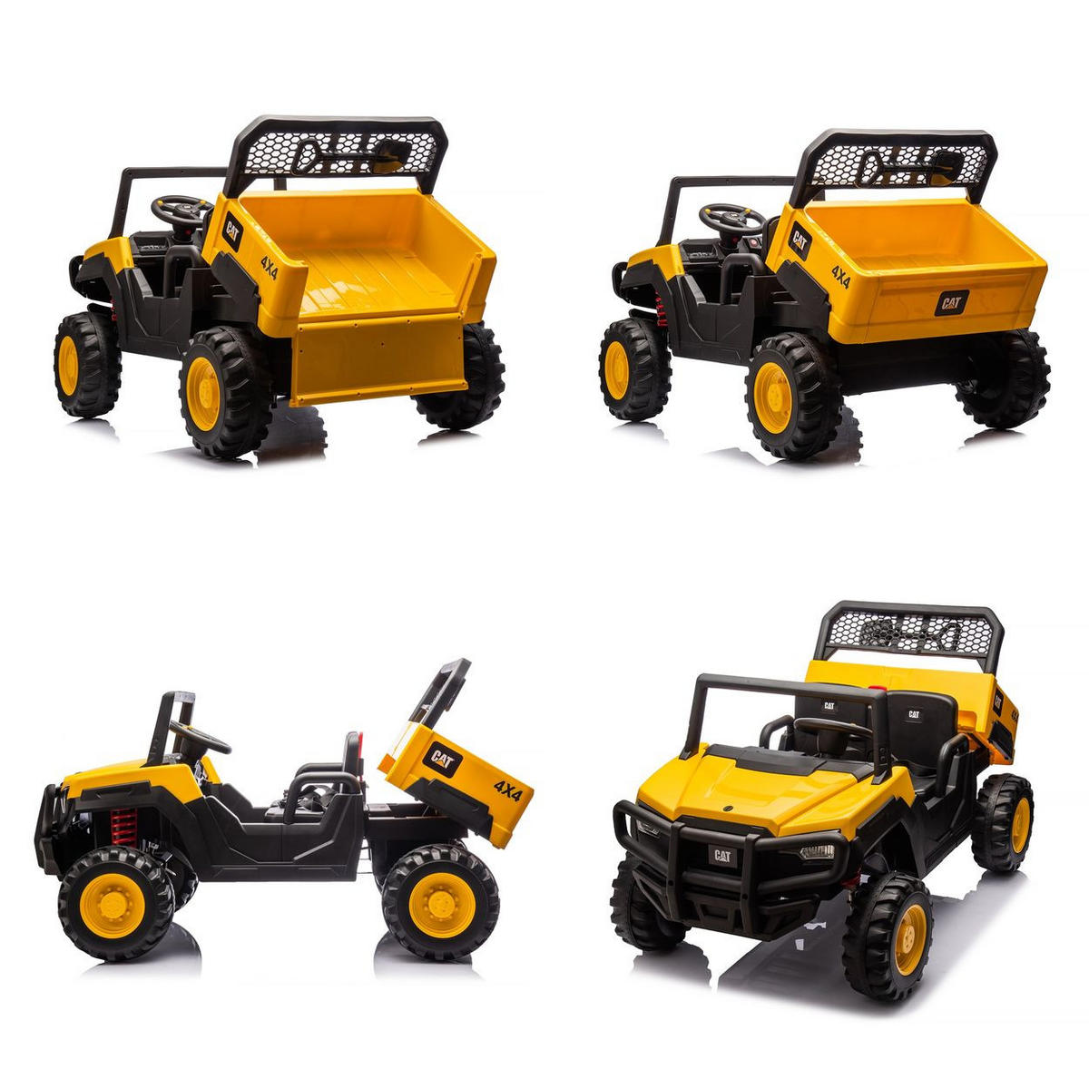 ELEKTROBUGGY CAT UTV Doppelsitzer gelb Elektrobuggy CAT Doppelsitzer - Gelb, Kunststoff (127/76/72cm) - Chipolino