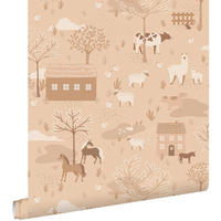 TAPETE Bauernhof 50 x 900 cm - Pink, Papier (50/0.1cm) - ESTAhome