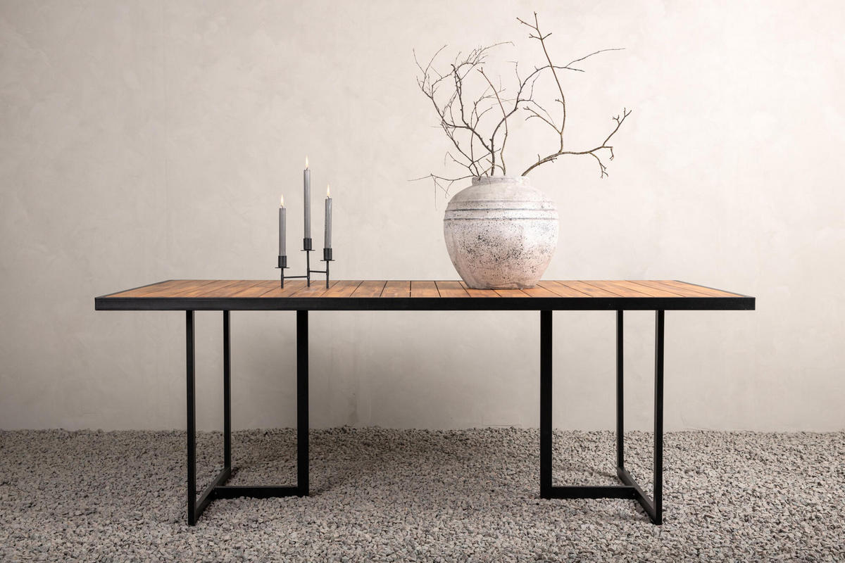 GARTENESSTISCH KHUNG Braun 100x200x75 cm - Braun, Holz (200/100/75cm) - FURNLUX